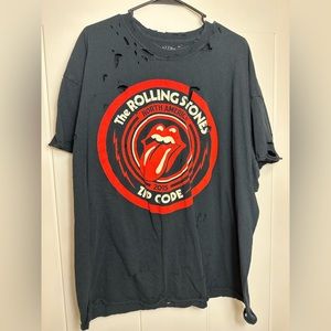 Rolling Stones “Zip Code” Custom Oversized Tee